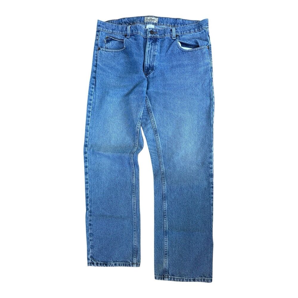 L.L. Bean Relaxed Fit Men's Denim Jeans Medium Wash 36 x 30 100% Cotton